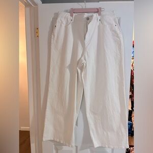 Eloquii Wide Leg Pants in Cream